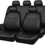 ANRAM Car Seat Covers Full Set for Suzuki Swift Hatchback (AZG) 2.Gen 5-door 2013-2018,Leather Car Seat Cushion Protectors Waterproof Breathable Auto Interior Accessories,A-Black