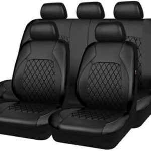 ANRAM Car Seat Covers Full Set for Suzuki Swift Hatchback (AZG) 2.Gen 5-door 2013-2018,Leather Car Seat Cushion Protectors Waterproof Breathable Auto Interior Accessories,A-Black
