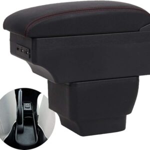 For MAZDA 2 Armrest Interior Parts 2017 Car Armrest box Retrofit parts Storage box car accessories Interior with USB LED