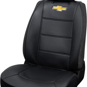 Plasticolor 008599R01 Chevy Chevrolet Logo Universal Fit Car Truck or SUV Sideless 3-Piece Seat Cover w/Head Rest, Black