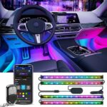 Govee Car Lights, Smart RGBIC Interior Car Lights with APP Control, LED Lights for Automotive with Decor, DIY Mode and Scene Options, 4x0.98ft, 2 Lines Design 72 LED Lights